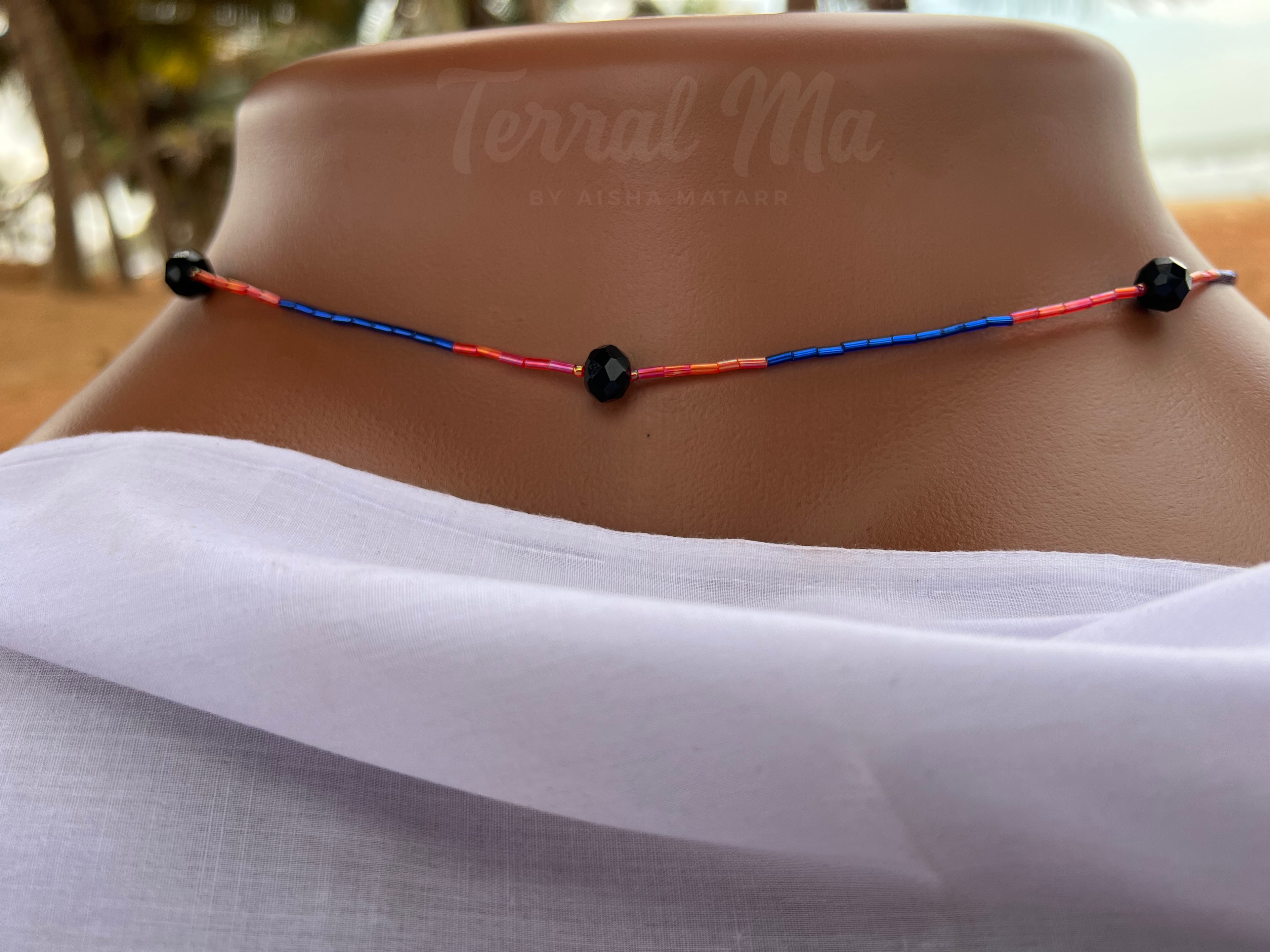 GUEWEL MBAYE - Orange Mix, Blue & Black