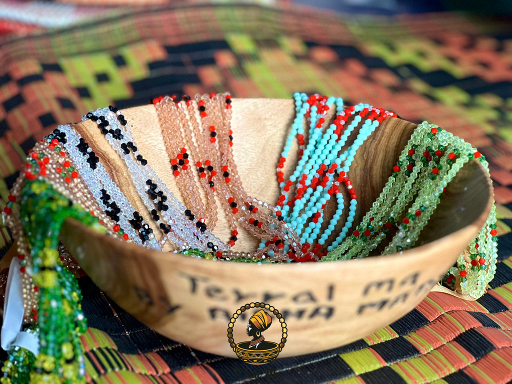 AMINATOU - Turquoise Blue, Red & Silver