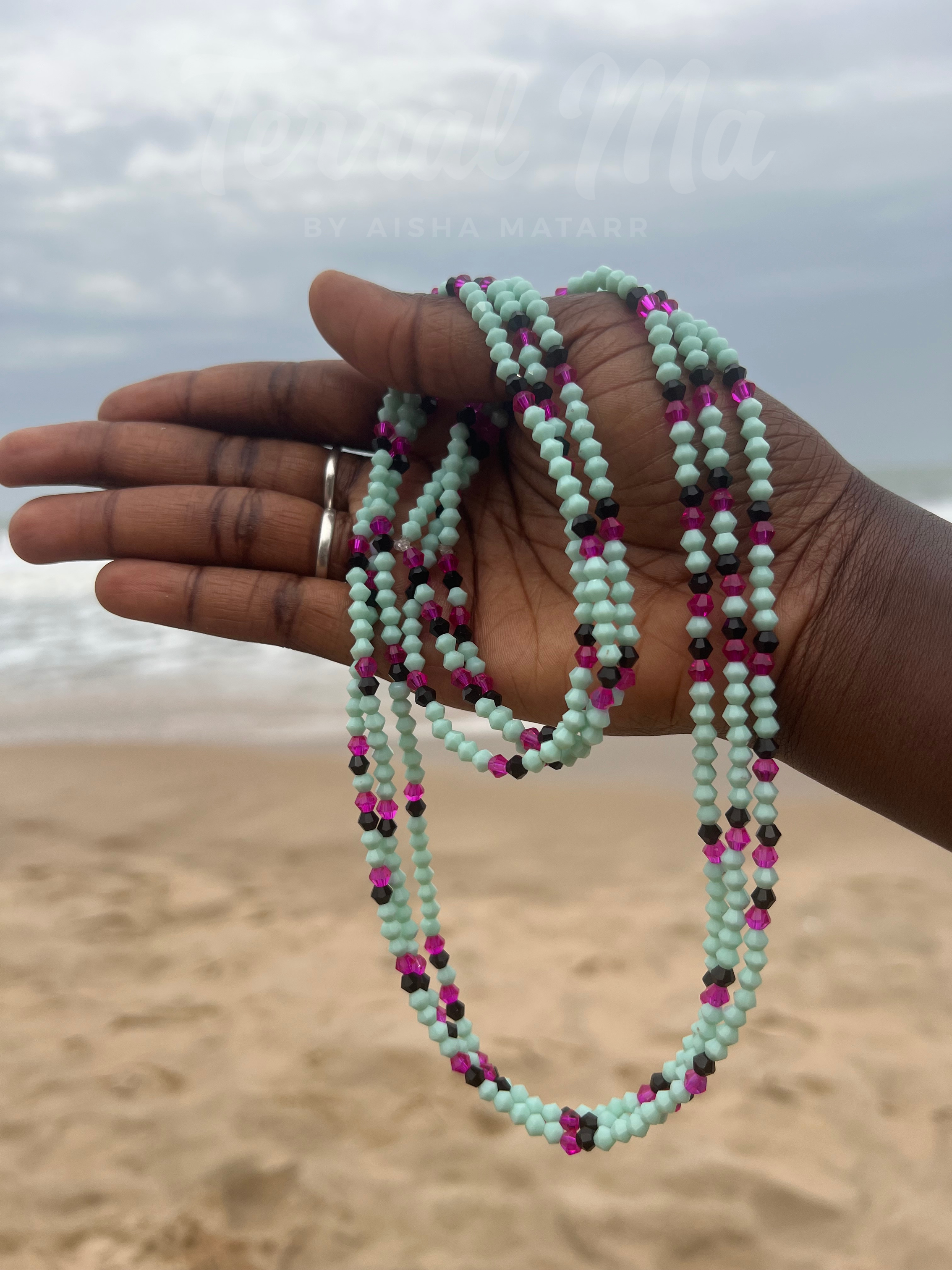 NJAHASS - Turquoise Blue, Black & Purple