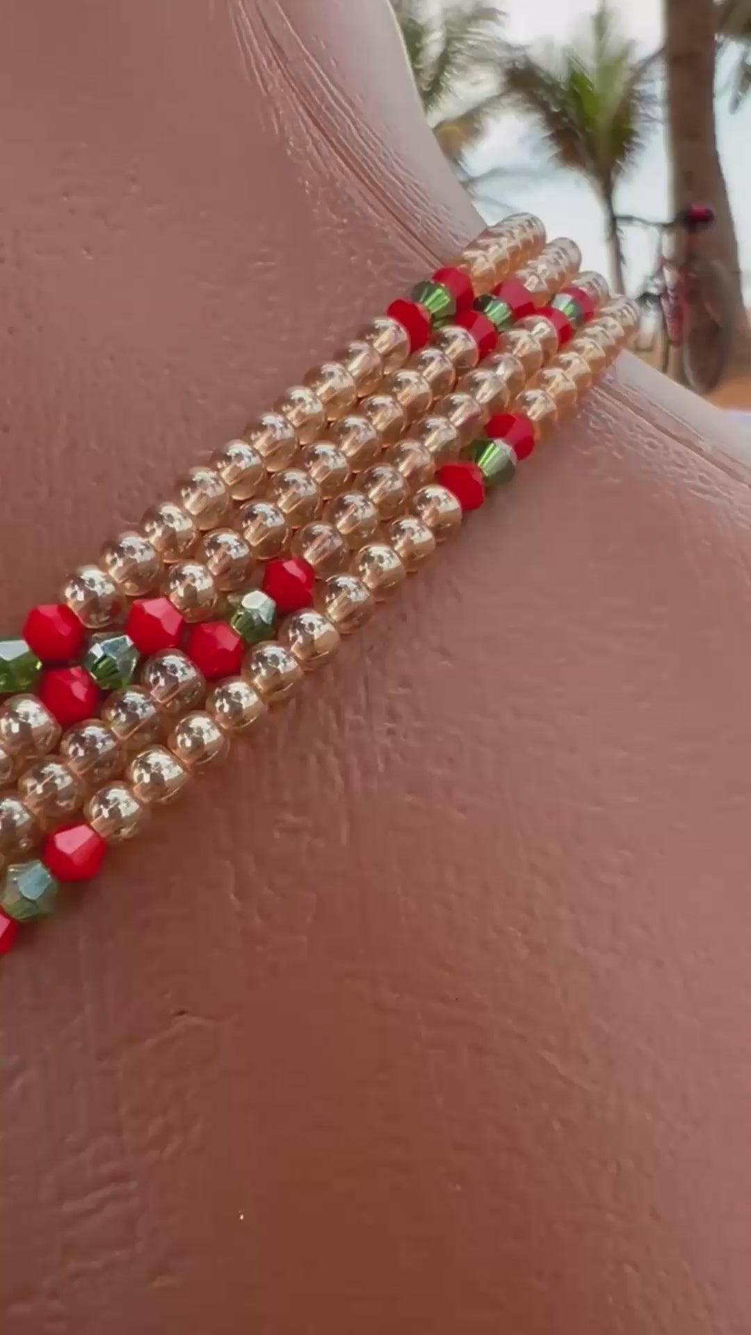 TERRAL MA AT HEART - Peach, Red & Green