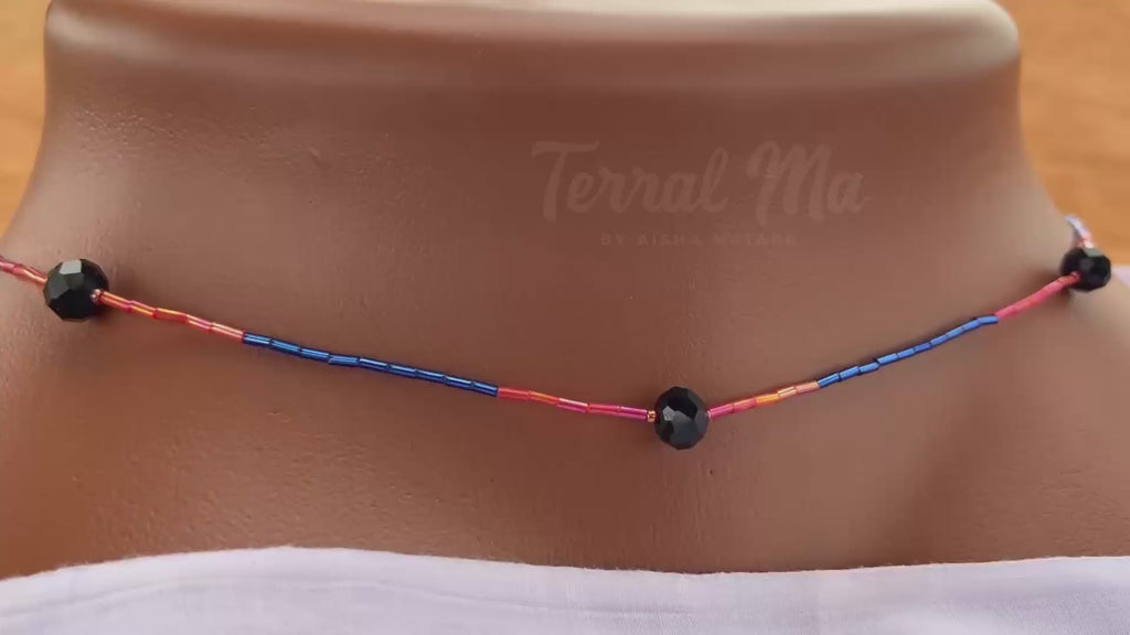 GUEWEL MBAYE - Orange Mix, Blue & Black