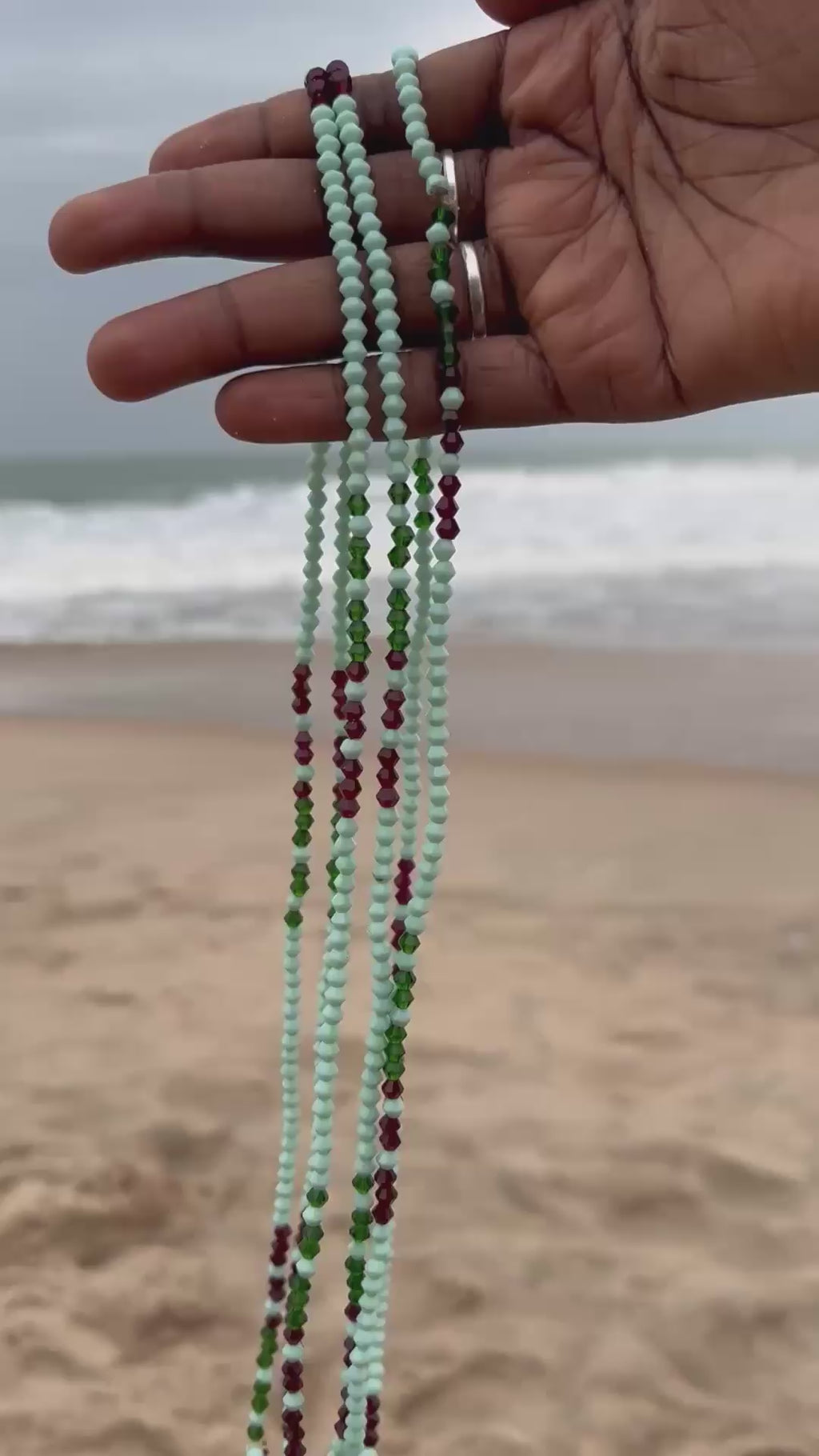MALI - Turquoise Blue, Brown & Green