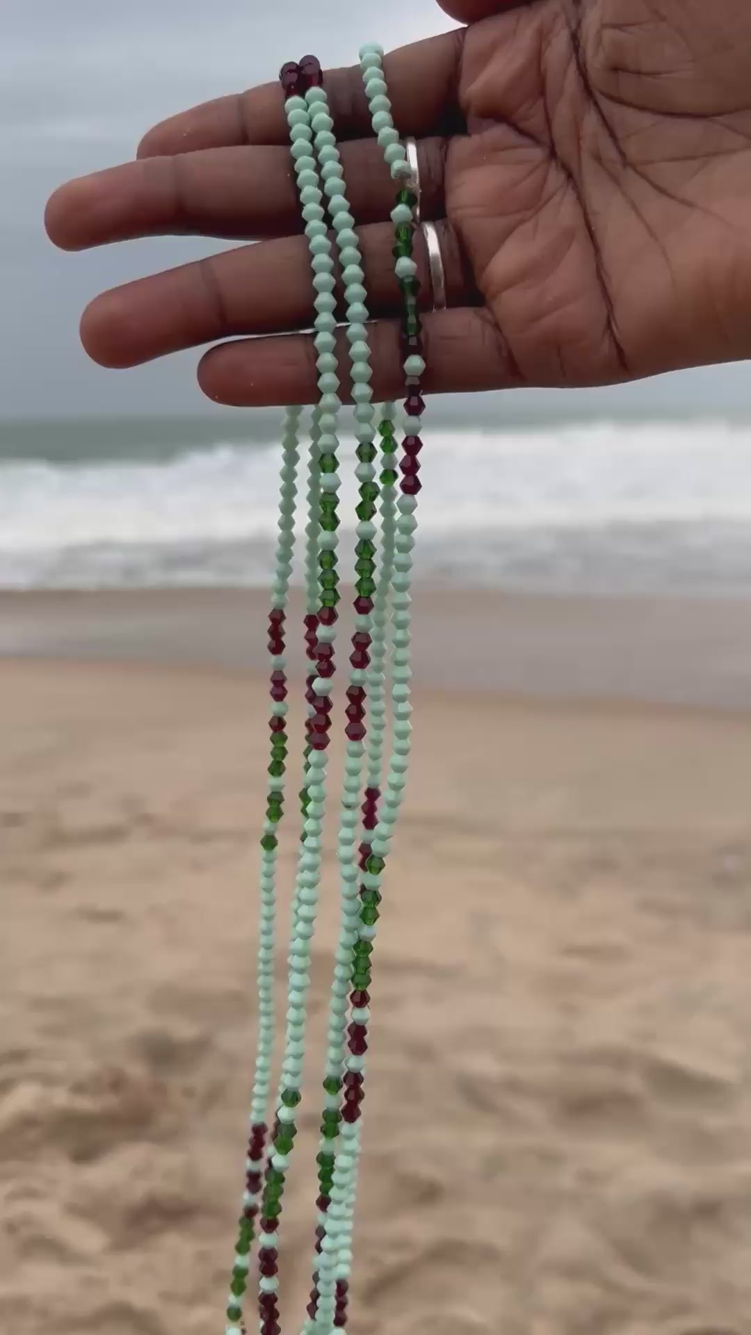 MALI - Turquoise Blue, Brown & Green