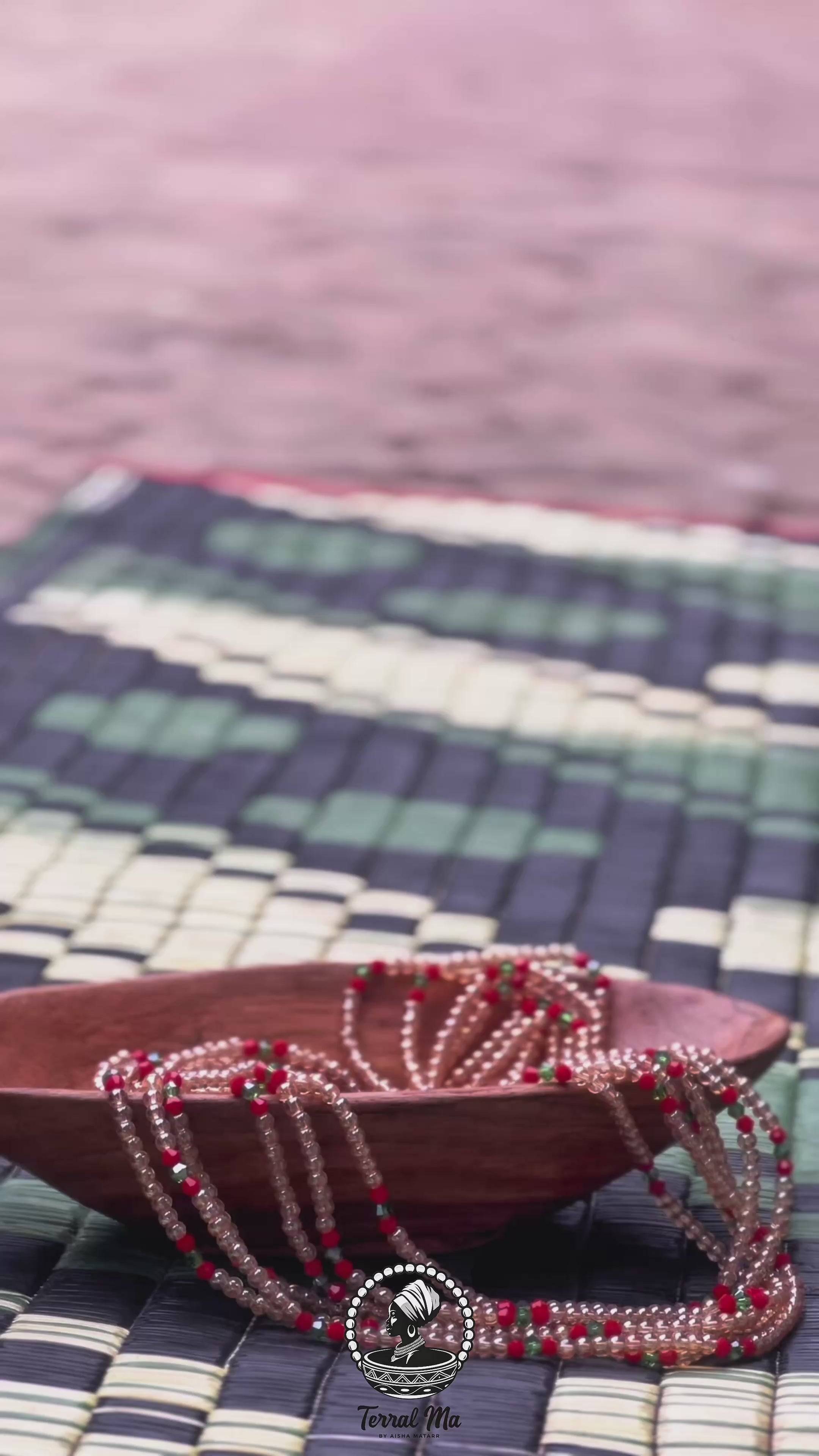 TERRAL MA AT HEART - Peach, Red & Green